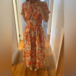 Maeve Anthropologie Floral Silhouette dress